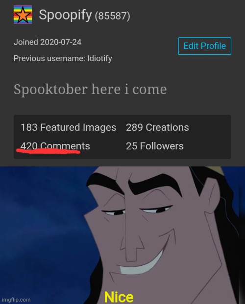 Nice | image tagged in nice kronk,420 | made w/ Imgflip meme maker