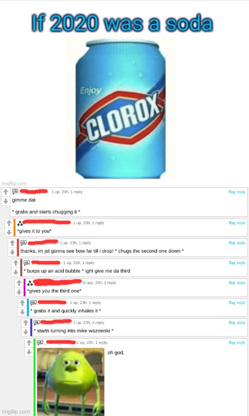 no comment | image tagged in clorox | made w/ Imgflip meme maker