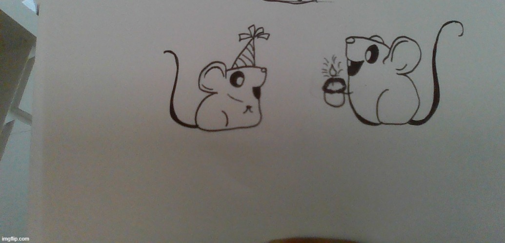 Inktober-day 6, Rodents | image tagged in happy inktober,mice,2 happy mice | made w/ Imgflip meme maker