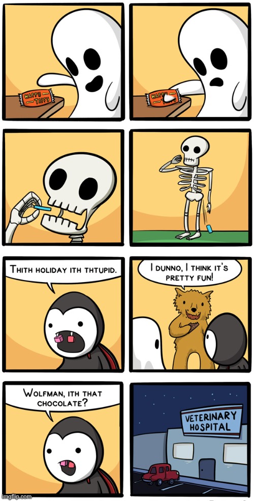 Halloween sucks for monsters | image tagged in comics,halloween,candy,monsters | made w/ Imgflip meme maker