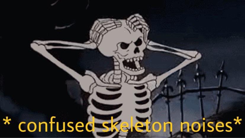 Confused Skeleton Blank Meme Template