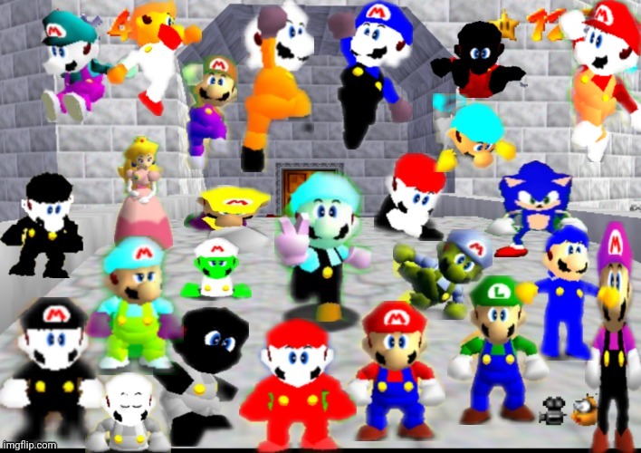 Everyone is here | image tagged in memes,funny,mario | made w/ Imgflip meme maker