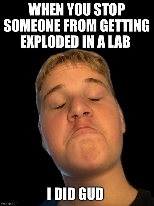 When you stop someone from getting exploded in a lab... | image tagged in rules | made w/ Imgflip meme maker