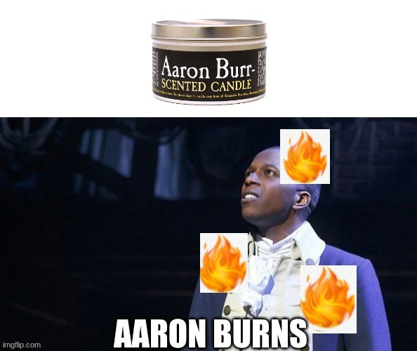 AARON BURNS!!!!!! | image tagged in hamilton | made w/ Imgflip meme maker