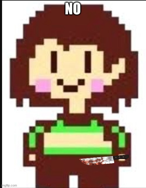 Chara undertale  | NO | image tagged in chara undertale | made w/ Imgflip meme maker