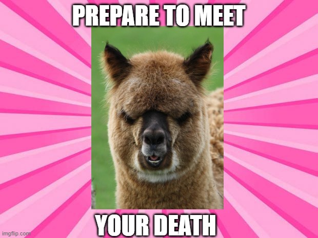Pink Blank Background | PREPARE TO MEET; YOUR DEATH | image tagged in pink blank background | made w/ Imgflip meme maker