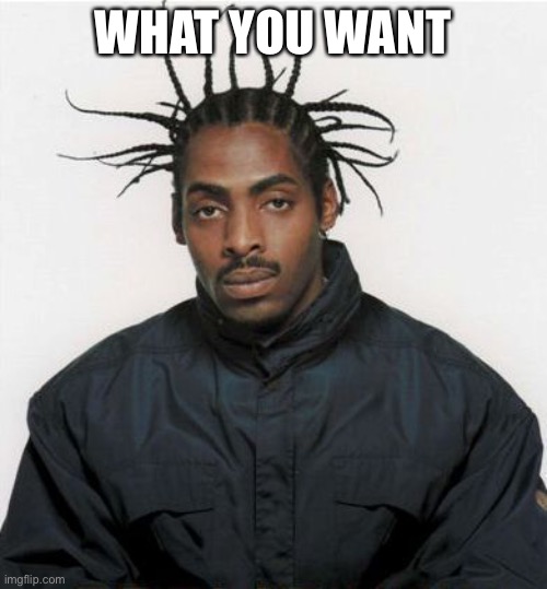 COOLIO | WHAT YOU WANT | image tagged in coolio | made w/ Imgflip meme maker