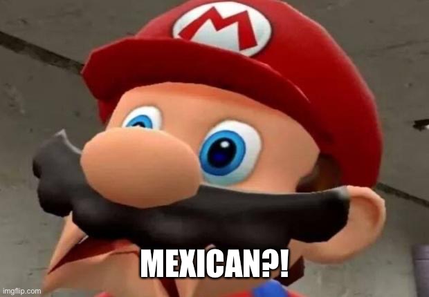 Mario WTF | MEXICAN?! | image tagged in mario wtf | made w/ Imgflip meme maker