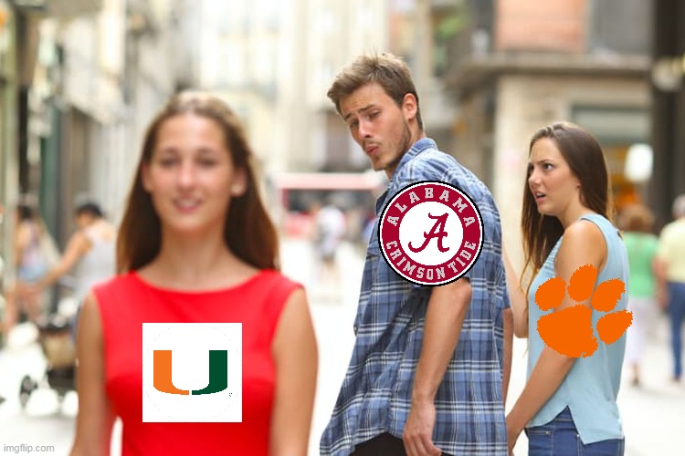 Canes over here | image tagged in memes,distracted boyfriend | made w/ Imgflip meme maker