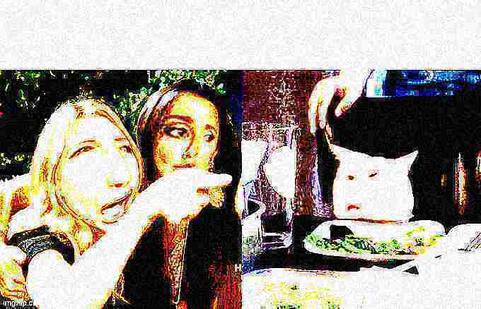 High Quality Deep fried Crying lady Blank Meme Template