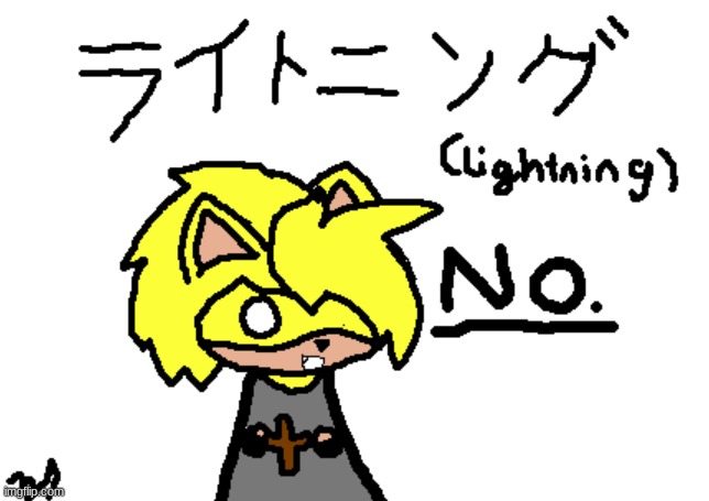 Anime OC's- 001 Lightning | made w/ Imgflip meme maker