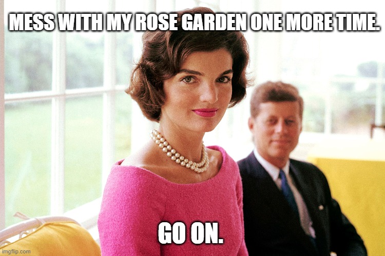 MESS WITH MY ROSE GARDEN ONE MORE TIME. GO ON. | made w/ Imgflip meme maker