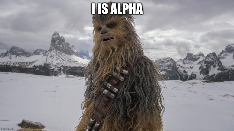 chewy | I IS ALPHA | image tagged in memes,star wars | made w/ Imgflip meme maker