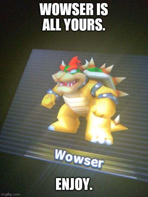 Wowser c: | WOWSER IS ALL YOURS. ENJOY. | image tagged in wowser c | made w/ Imgflip meme maker