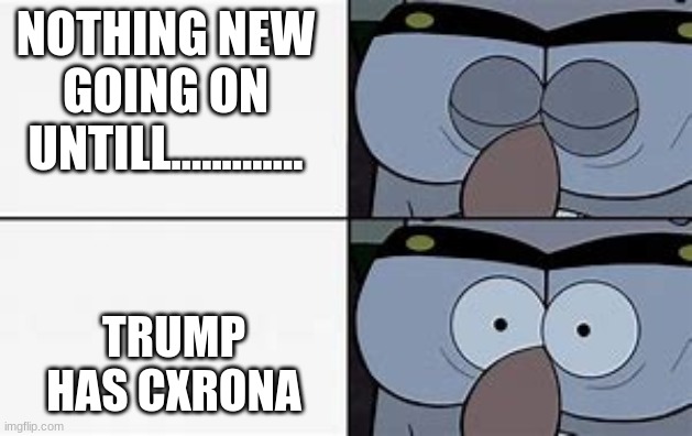 ononnononononono | NOTHING NEW GOING ON UNTILL............. TRUMP HAS CXRONA | image tagged in xd stan is slowing dying again | made w/ Imgflip meme maker