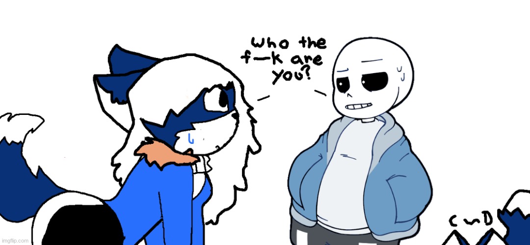 Imgtale Cloudy And Undertale Sans meet for the first time | made w/ Imgflip meme maker