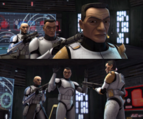 clone wars guns pointing Blank Meme Template