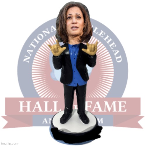NATIONAL BOBLEHEAD HALL OF FAME | image tagged in kamala harris,debate | made w/ Imgflip meme maker