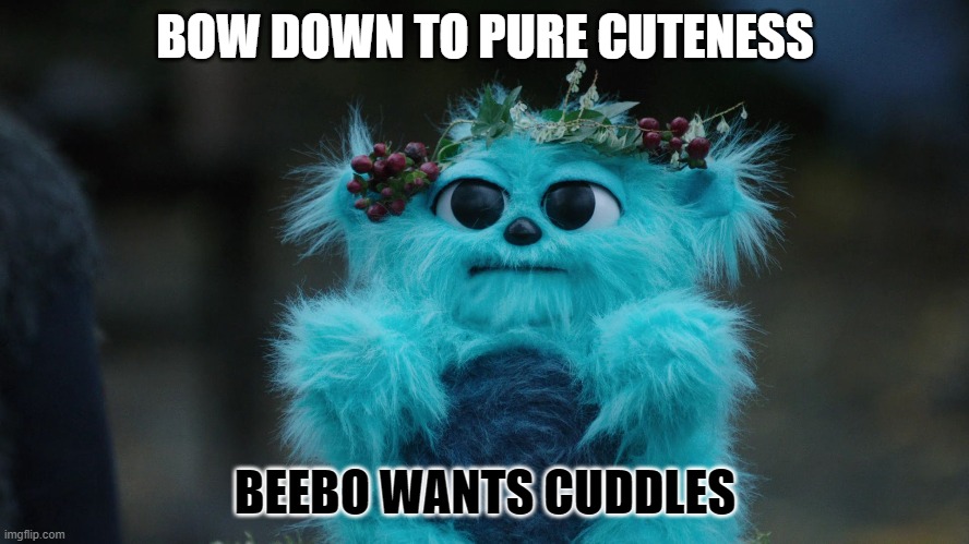 Pure cuteness | BOW DOWN TO PURE CUTENESS; BEEBO WANTS CUDDLES | image tagged in beebo | made w/ Imgflip meme maker