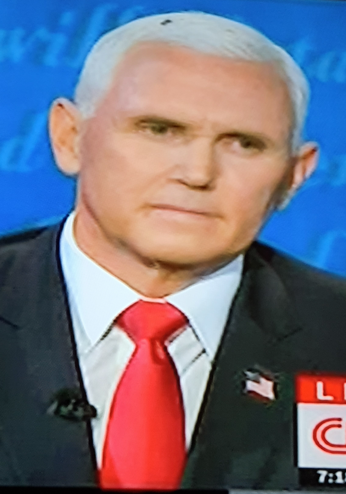PENCE WITH FLY ON HEAD Blank Meme Template