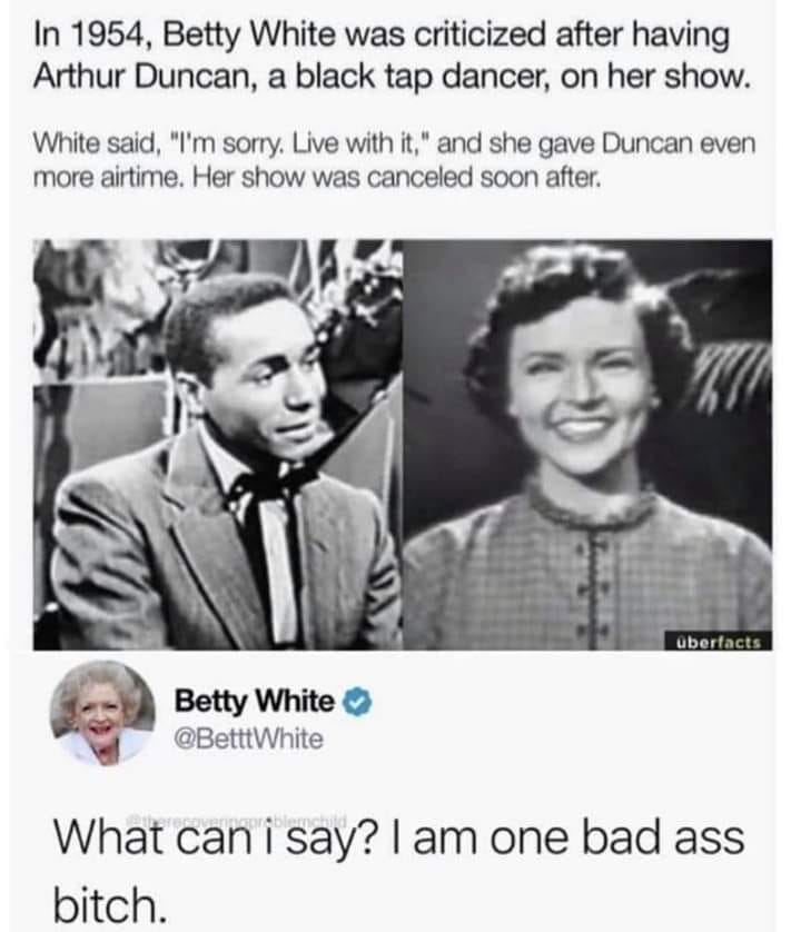 Betty White one bad ass bitch Blank Meme Template
