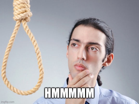 noose | HMMMMM | image tagged in noose | made w/ Imgflip meme maker