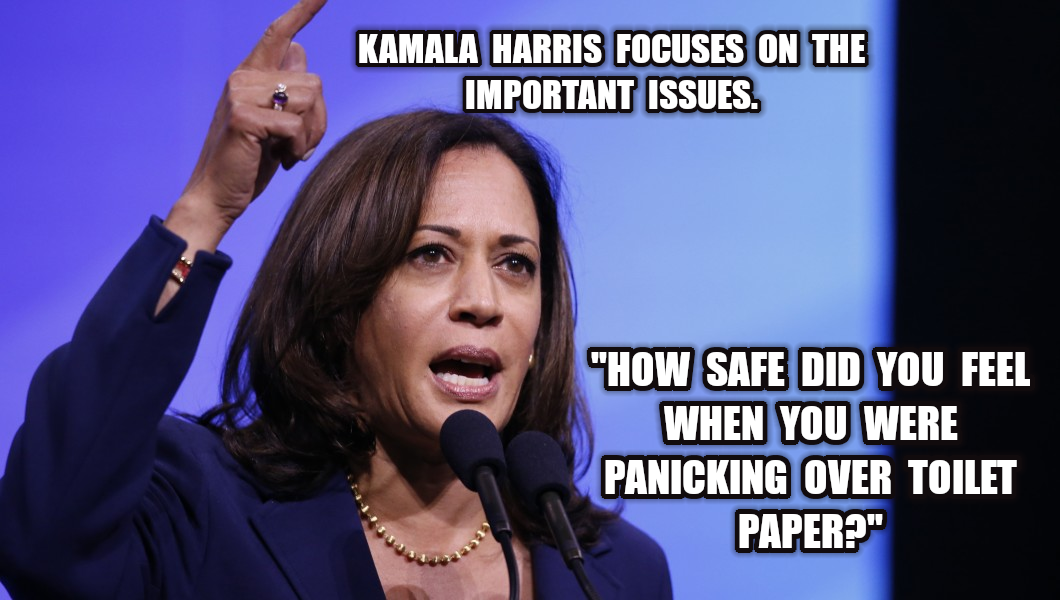 Kamala Harris debate toilet paper Blank Meme Template