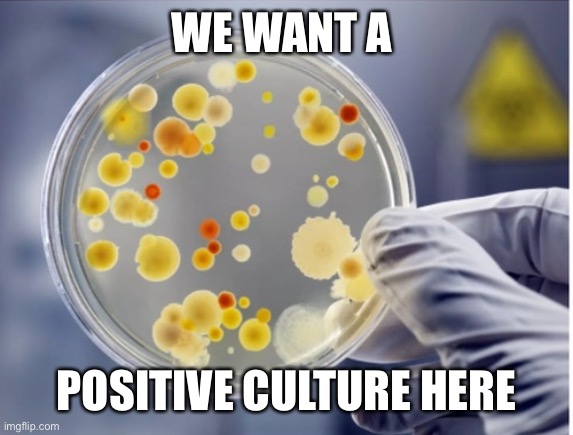 Positive culture | WE WANT A; POSITIVE CULTURE HERE | image tagged in culture | made w/ Imgflip meme maker