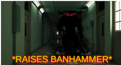 Banhammer Shadow Demon Blank Meme Template