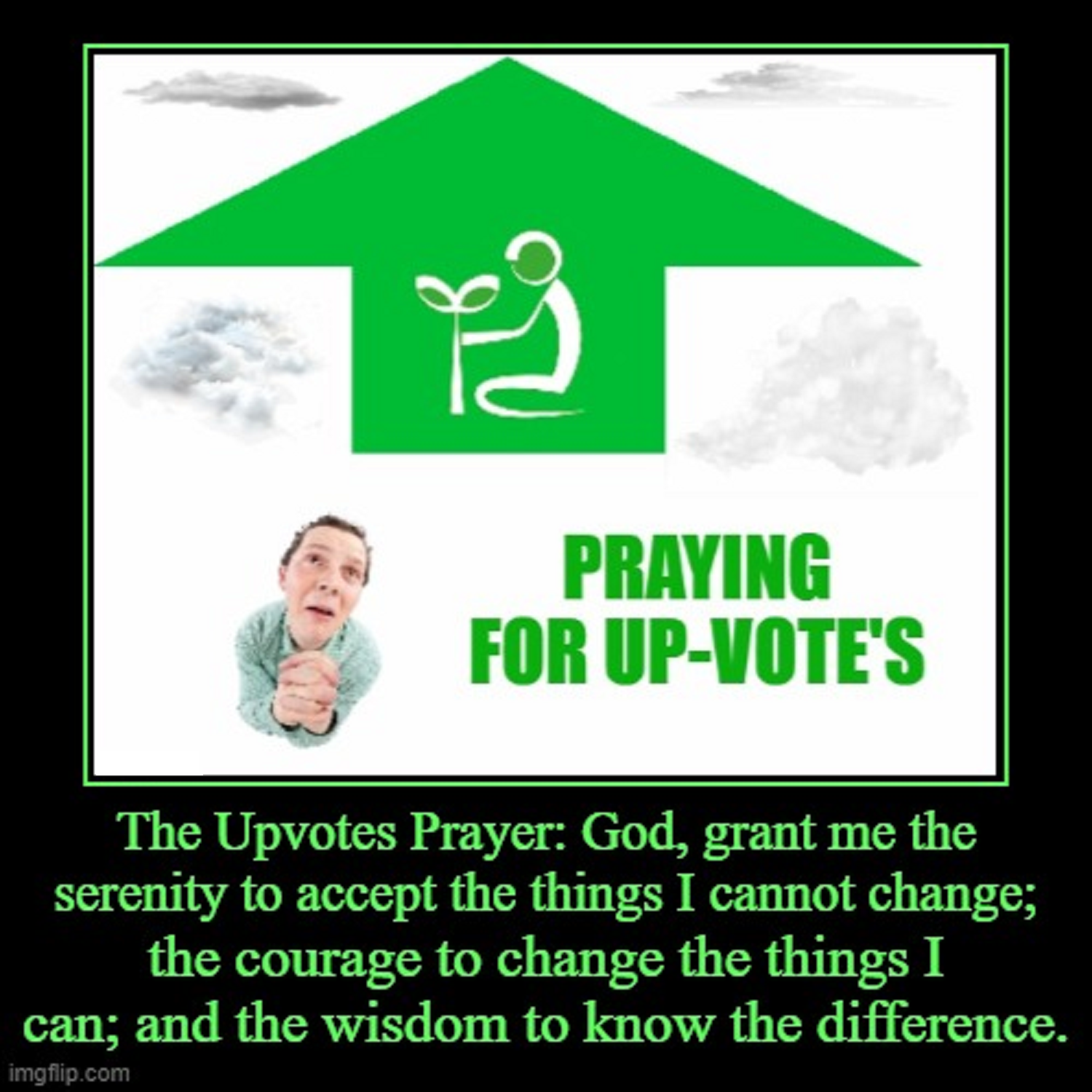 Upvotes Prayer Blank Meme Template