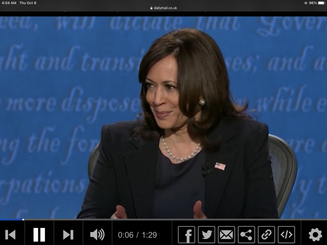 Kamala Harris smirks too much Blank Meme Template