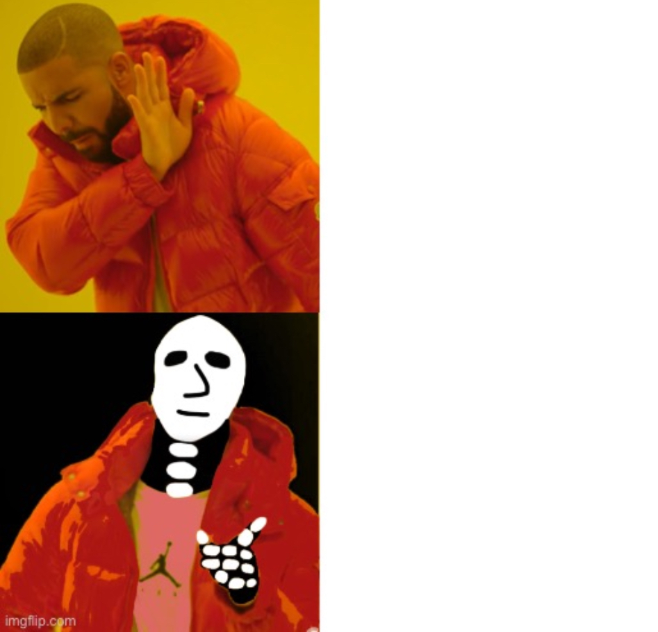 High Quality spoopy drake Blank Meme Template