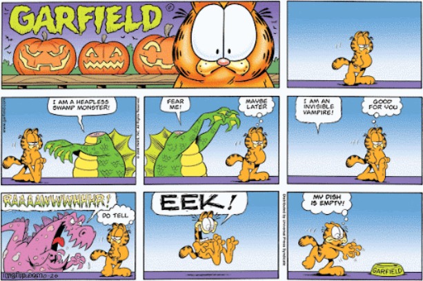 Garfield Halloween comic - Imgflip