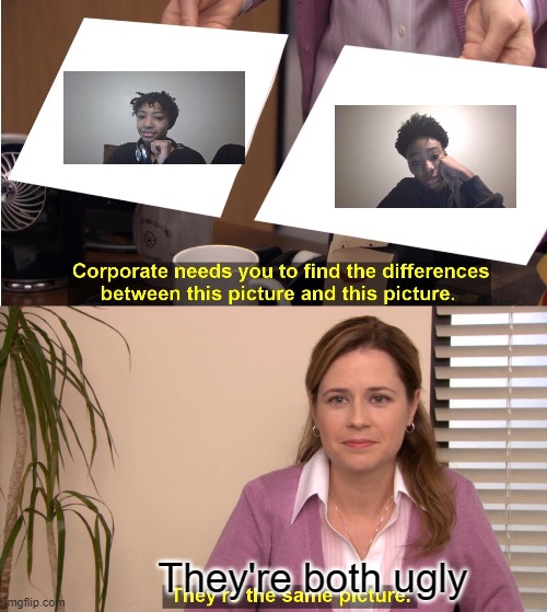 They're The Same Picture Meme | They're both ugly | image tagged in memes,they're the same picture | made w/ Imgflip meme maker