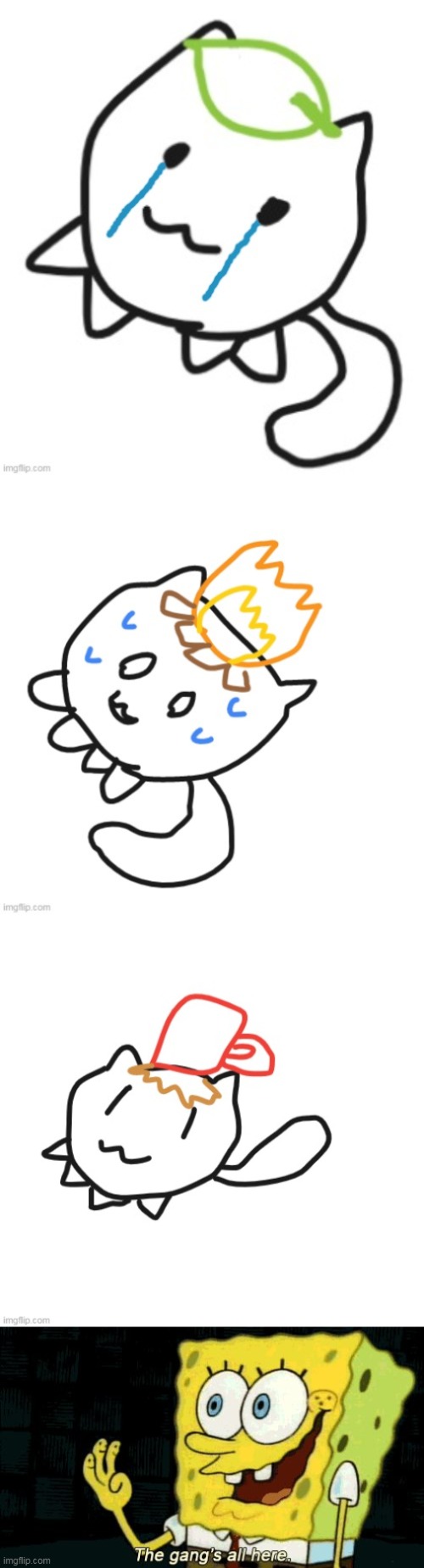 Lef, Likid and Fir | image tagged in the gang's all here | made w/ Imgflip meme maker