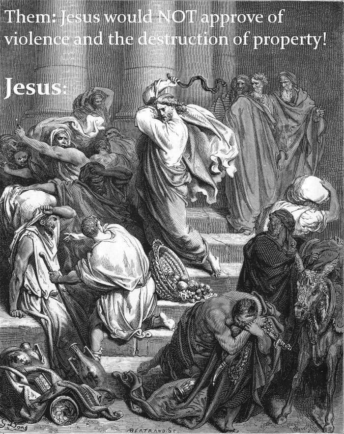 Jesus Jerusalem temple riot Blank Meme Template