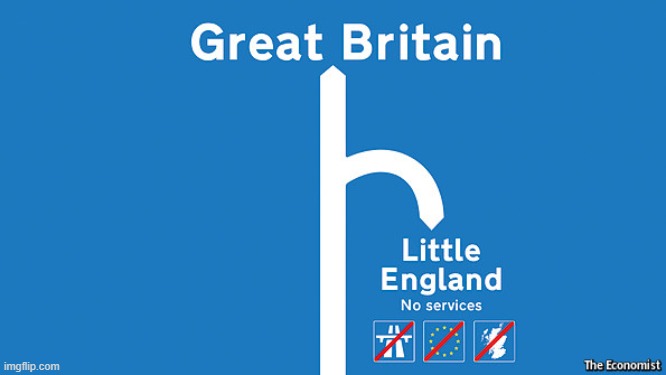 Little Englanders Unite in favor of Retrograde Nonsense! | image tagged in great britain vs little england | made w/ Imgflip meme maker