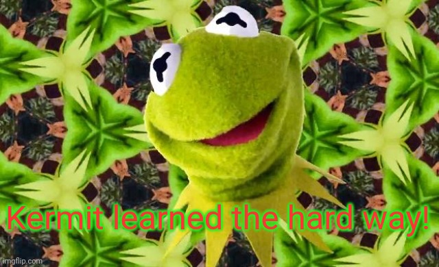But That's None Of My Acid | Kermit learned the hard way! | image tagged in but that's none of my acid | made w/ Imgflip meme maker