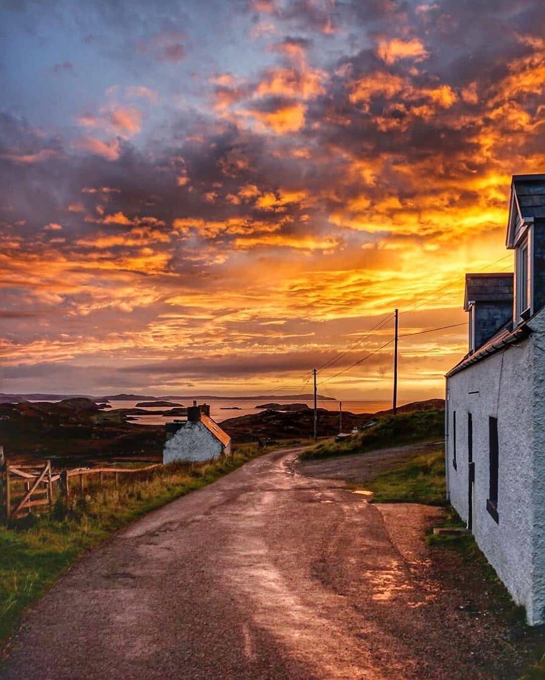 Scotland sunset Blank Meme Template