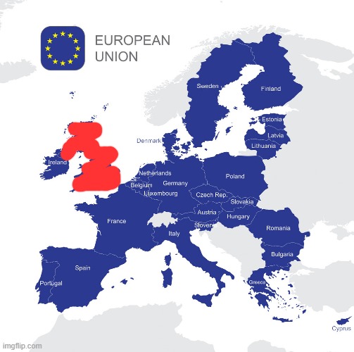 Is Brexit nonsense, or is the E.U. nonsense? Survey says... | image tagged in european union,map | made w/ Imgflip meme maker