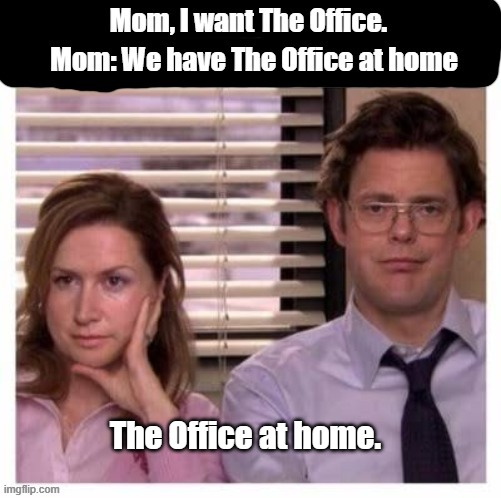 The Office at home. | image tagged in funny memes | made w/ Imgflip meme maker