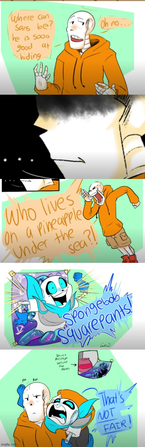 Papyrus looking for Sans Blank Meme Template