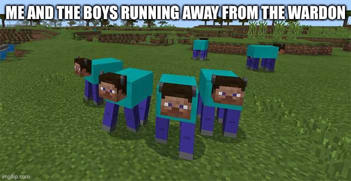 me and the boys | ME AND THE BOYS RUNNING AWAY FROM THE WARDON | image tagged in me and the boys | made w/ Imgflip meme maker