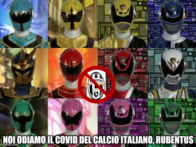 Juve Merda per sempre! (messagio dei Magiranger e Dekaranger contro la Juve) | NOI ODIAMO IL COVID DEL CALCIO ITALIANO, RUBENTUS | image tagged in mahou sentai magiranger x dekaranger | made w/ Imgflip meme maker