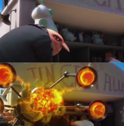 High Quality gru mega gun Blank Meme Template