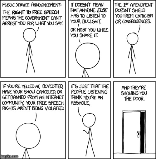 sent from my iphone XYZ (mod note: if this is you, please tell us. you are a hero.) | image tagged in free speech,xkcd,sent from my iphone xyz | made w/ Imgflip meme maker