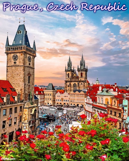 [apropos of nothing: enjoy this artistic rendition of a great Central European city] | Prague, Czech Republic | image tagged in prague,art,artwork,city,europe,architecture | made w/ Imgflip meme maker