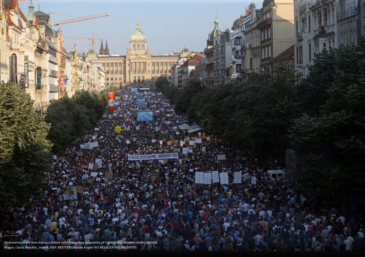 High Quality Wenceslas Square protests Blank Meme Template