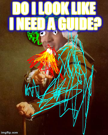 DO I LOOK LIKE I NEED A GUIDE? DO I LOOK LIKE I NEED A GUIDE? | made w/ Imgflip meme maker