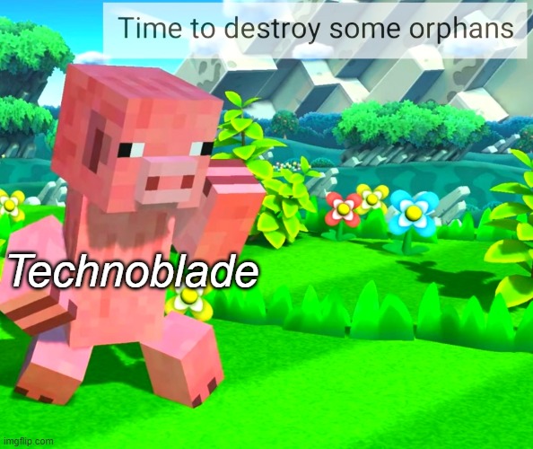Technoblade in smash | Technoblade | image tagged in smash bros pig,technoblade | made w/ Imgflip meme maker